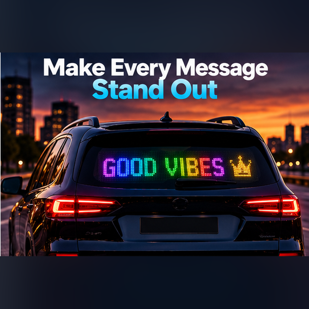 Programmable LED Car Sign – Talk to the Car Behind You