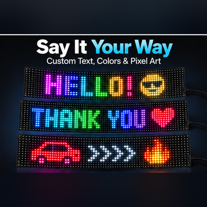 Programmable LED Car Sign – Talk to the Car Behind You